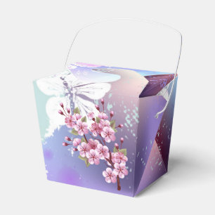 Rosa Sakura på målningsbakgrund Presentaskar