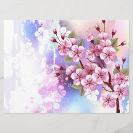 Rosa Sakura på målningsbakgrund Program