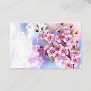 Rosa Sakura på målningsbakgrund Rabattkort