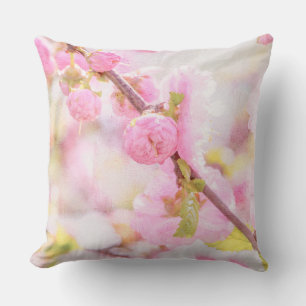 Rosa sakurablommor - Japanska körsbärsblommor Kudde
