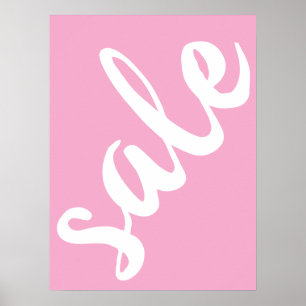 Rosa Sale Sign, 18x24 Vår Sommarsäsong Poster