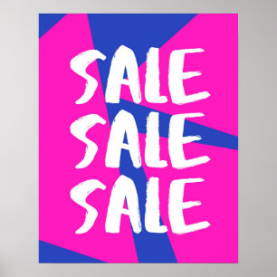 Rosa Sale Sign, Bright Retail Store Signage, Large Poster