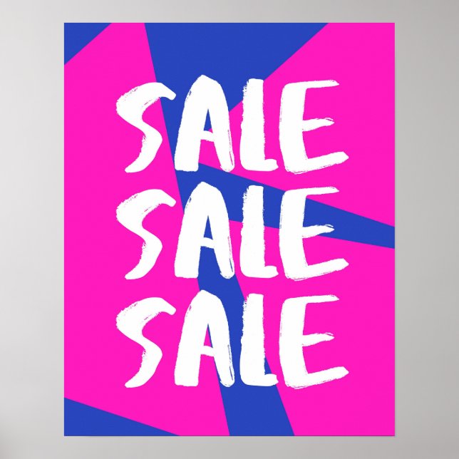 Rosa Sale Sign, Bright Retail Store Signage, Large Poster (Framsidan)