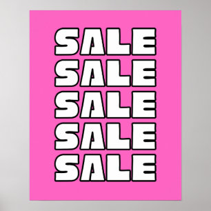 Rosa Sale Sign, Retail Store Signage, Boutique Poster