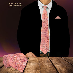 Rosa Salmon Rosa Flower Marble Slips