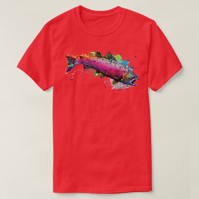 Rosa Salmon T Shirt (Design framsida)