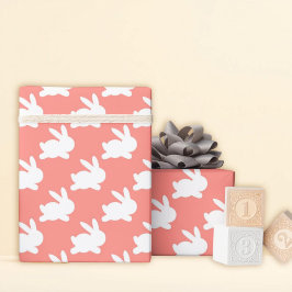 Rosa Salmon White Rabbit Running Presentpapper