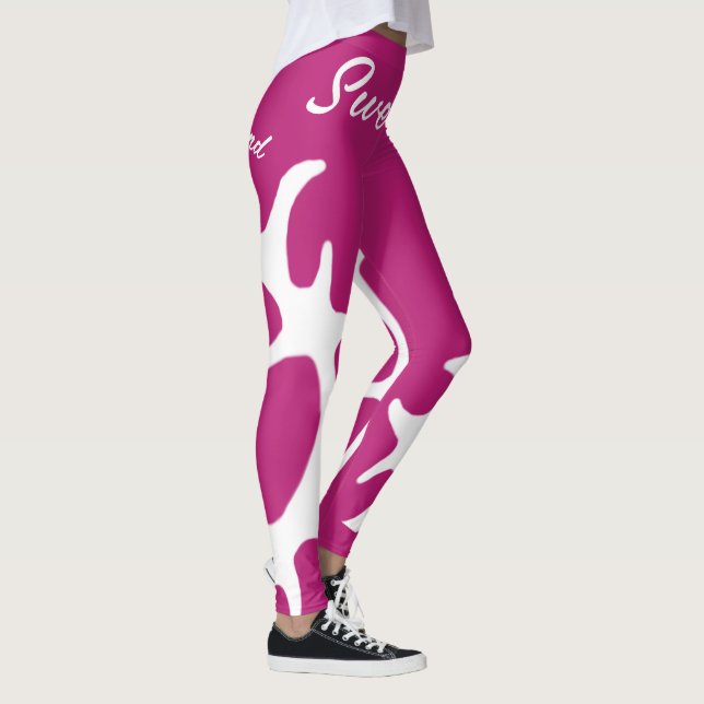 Rosa samiskt inspirerad tecken leggings (Höger)