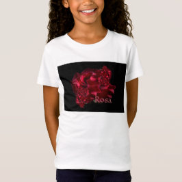 Rosa samla i en klunga den abstrakt röd ros t shirt