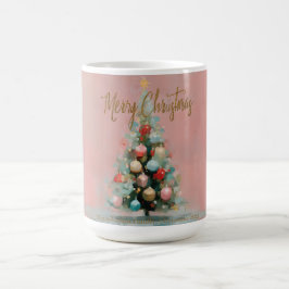 Rosa sammets julgrans mugg
