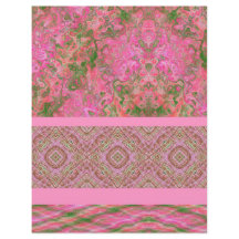 Rosa sampler-scrapbokspapper 2-sidig sida