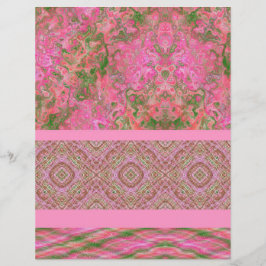 Rosa sampler-scrapbokspapper 2-sidig sida
