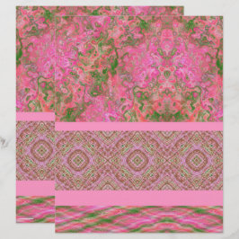 Rosa sampler-scrapbokspapper 2-sidig sida