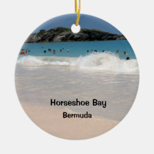 Rosa Sand Beach #1, Horseshoe Bay, Bermuda Julgransprydnad Keramik