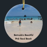 Rosa Sand Beach #3, Bermudas vackra, Rosa S... Julgransprydnad Keramik<br><div class="desc">Vacker Horseshoe Bay,  Bermudas Rosa Sand Beach!</div>