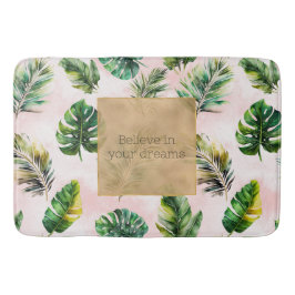 Rosa Sand Tropical Löv Badrumsmatta