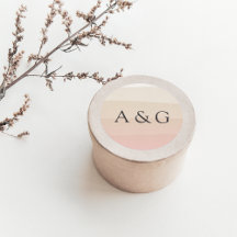 Rosa Sand | Watercolor Ombre Bröllop Monogram