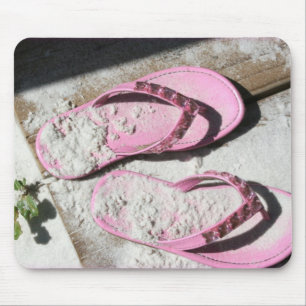 Rosa sandiga flipmisslyckandesandals på Florida Musmatta
