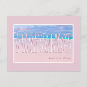 Rosa Sands, Harbour Island, Bahamas Postcard Vykort