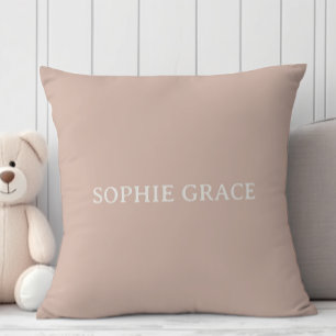 Rosa sandstens typografi baby shower kudde