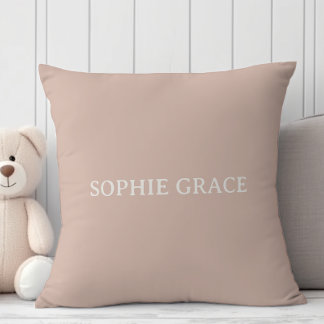 Rosa sandstens typografi baby shower kudde