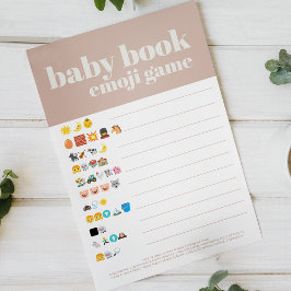 Rosa sandstens typografi Babybok Emoji-spel Flygblad
