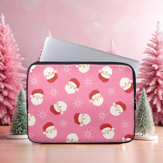 Rosa Santa 2 Laptop Fodral (Pink Santa Laptop Case Cover)