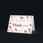 Rosa Santa Baby Baby Shower Tack Kort<br><div class="desc">Visa tacksamhet med Rosa Baby Shower Tack för att du kan skriva ut kortet, ett perfekt för att ditt hjärtliga tack. Med vackra motiv från baby lägger det här anpassadet till en aning söthet för din uppskattning. Personligen för att framföra ditt tack på det mest charmerande och minnesvärda sätt! BS554...</div>