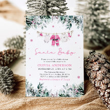 Rosa Santa Baby-julklappen Baby Shower