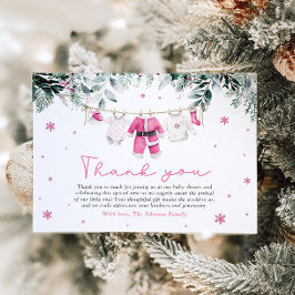 Rosa Santa Baby, Tack för juldagsknappar Inbjudningar