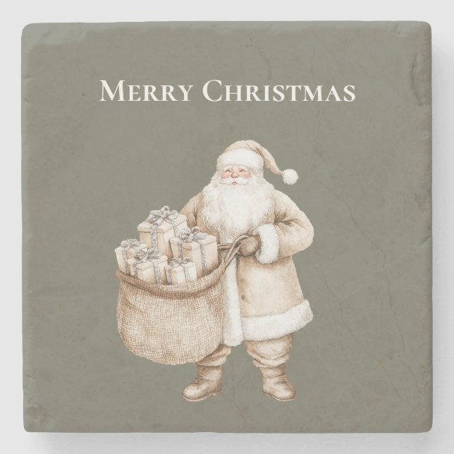 Rosa Santa Car-jul Stenunderlägg (Framsidan)