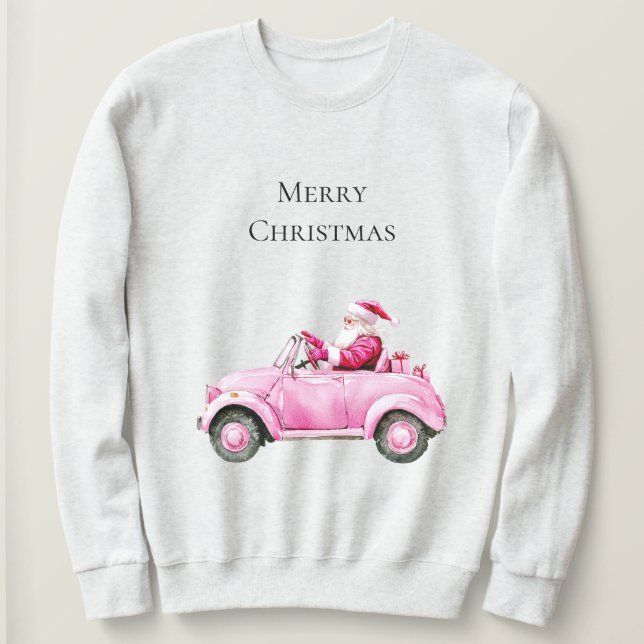 Rosa Santa Car-jul T Shirt (Design framsida)