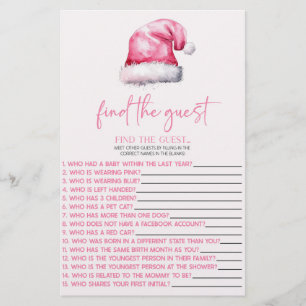 Rosa Santa Find the Guest Baby Shower Game Brevpapper
