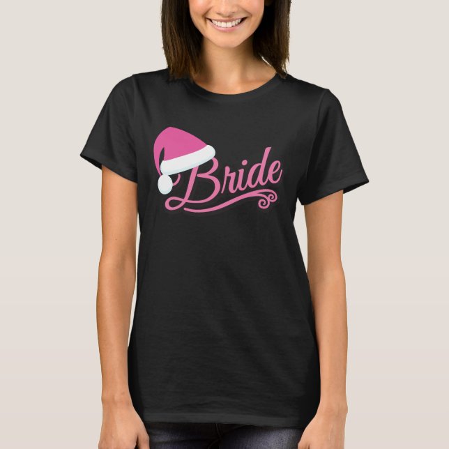 Rosa Santa Hat Bride T-shirt black (Framsida)