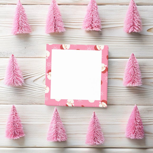Rosa Santa Post-it Block (Pink Santa Post It Notes )