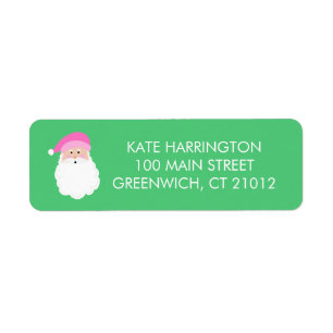 Rosa Santa Return-adressetikett Returadress Etikett