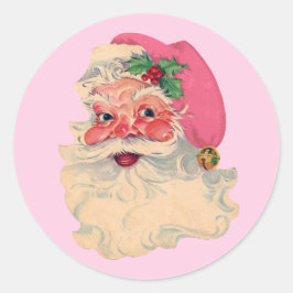 Rosa Santa Runt Klistermärke