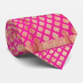 Rosa Sareesilke för tänka i den perfekta tien Slips