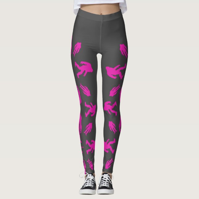 Rosa Sasquatch damasker Leggings (Framsida)