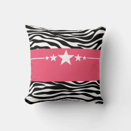 Rosa Sassy Star Zebra Pillow Kudde