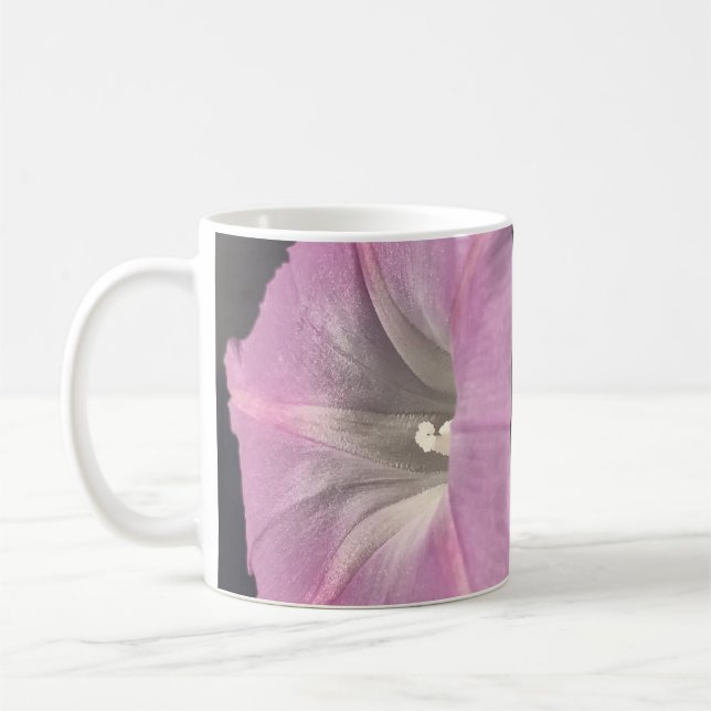 Rosa Satin Äktenskaplig Praktgloria Kaffemugg (Vänster)