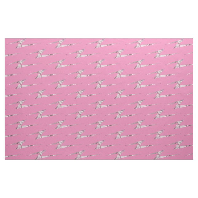 Rosa Satin Blixts Bolts Fabric Tyg (Yard)