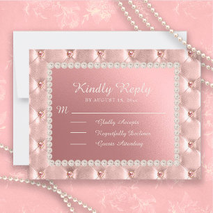 Rosa Satin Pearls Quinceañera OSA Postcard Vykort