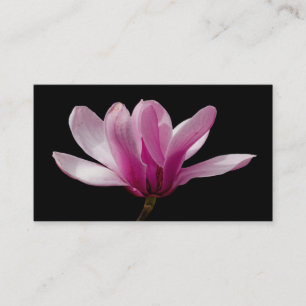 Rosa Saucer Magnolia Blommar Visitkort