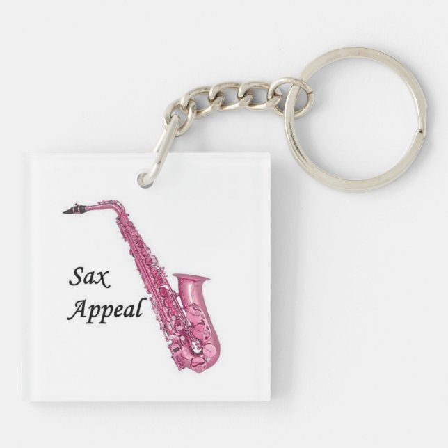 Rosa Saxophone Keychain (Baksidan)
