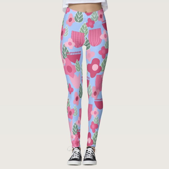 Rosa Scandinavian Vår Leggings (Framsida)