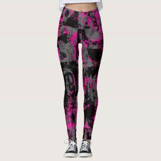 Rosa Scene Kid Grunge Leggings