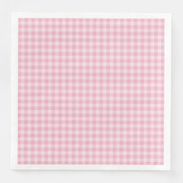 Rosa schackbrädemönster pappersservett