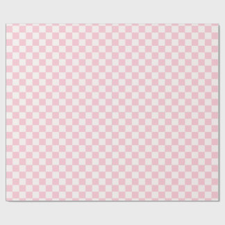 Rosa schackbrädesmönstrad presentpapper