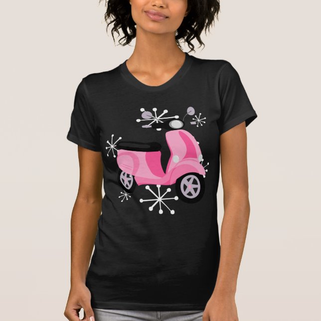 Rosa Scooter Tee Shirt (Framsida)